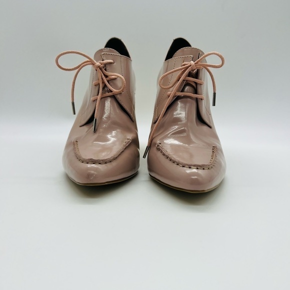 PIED JUSTE FOR ANTHRO BLUSH POINTY LACE UP BLOCK WOODEN HEELS SIZE 38 or 8 - Picture 9 of 13